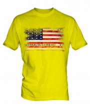 Bikini Atoll Distressed Flag Mens T-Shirt