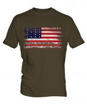 Bikini Atoll Distressed Flag Mens T-Shirt