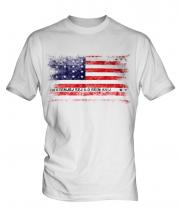 Bikini Atoll Distressed Flag Mens T-Shirt