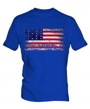 Bikini Atoll Distressed Flag Mens T-Shirt