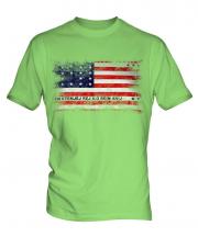 Bikini Atoll Distressed Flag Mens T-Shirt