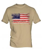 Bikini Atoll Distressed Flag Mens T-Shirt