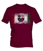 Bosnia And Herzegovina Federation Distressed Flag Mens T-Shirt