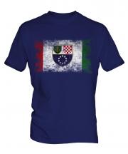 Bosnia And Herzegovina Federation Distressed Flag Mens T-Shirt