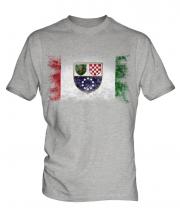 Bosnia And Herzegovina Federation Distressed Flag Mens T-Shirt
