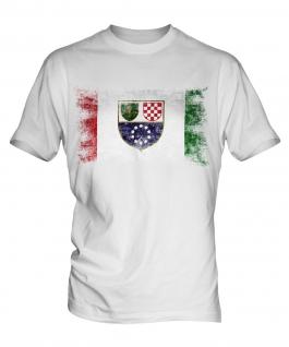 Bosnia And Herzegovina Federation Distressed Flag Mens T-Shirt