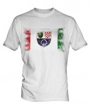 Bosnia And Herzegovina Federation Distressed Flag Mens T-Shirt