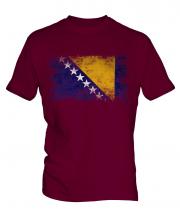 Bosnia And Herzegovina Distressed Flag Mens T-Shirt