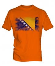 Bosnia And Herzegovina Distressed Flag Mens T-Shirt