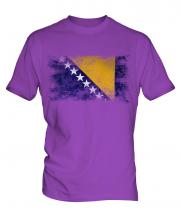 Bosnia And Herzegovina Distressed Flag Mens T-Shirt