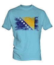 Bosnia And Herzegovina Distressed Flag Mens T-Shirt