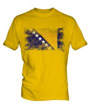 Bosnia And Herzegovina Distressed Flag Mens T-Shirt