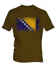 Bosnia And Herzegovina Distressed Flag Mens T-Shirt