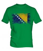 Bosnia And Herzegovina Distressed Flag Mens T-Shirt