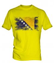 Bosnia And Herzegovina Distressed Flag Mens T-Shirt