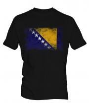 Bosnia And Herzegovina Distressed Flag Mens T-Shirt