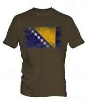 Bosnia And Herzegovina Distressed Flag Mens T-Shirt