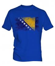Bosnia And Herzegovina Distressed Flag Mens T-Shirt