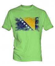 Bosnia And Herzegovina Distressed Flag Mens T-Shirt