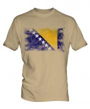 Bosnia And Herzegovina Distressed Flag Mens T-Shirt