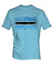Botswana Distressed Flag Mens T-Shirt