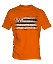 Brittany Distressed Flag Mens T-Shirt