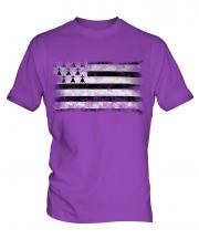 Brittany Distressed Flag Mens T-Shirt