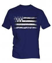 Brittany Distressed Flag Mens T-Shirt