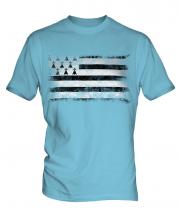 Brittany Distressed Flag Mens T-Shirt