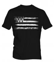 Brittany Distressed Flag Mens T-Shirt