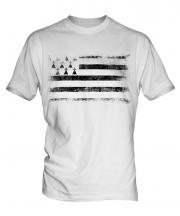 Brittany Distressed Flag Mens T-Shirt