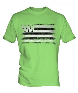 Brittany Distressed Flag Mens T-Shirt