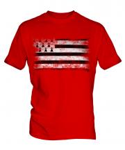 Brittany Distressed Flag Mens T-Shirt