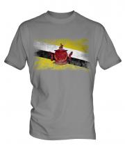 Brunei Distressed Flag Mens T-Shirt