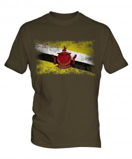 Brunei Distressed Flag Mens T-Shirt