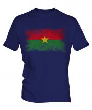 Burkina Faso Distressed Flag Mens T-Shirt