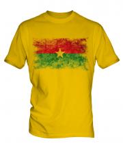 Burkina Faso Distressed Flag Mens T-Shirt