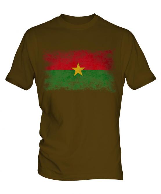 Burkina Faso Distressed Flag Mens T-Shirt