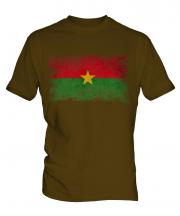 Burkina Faso Distressed Flag Mens T-Shirt