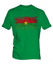 Burkina Faso Distressed Flag Mens T-Shirt