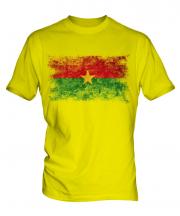 Burkina Faso Distressed Flag Mens T-Shirt