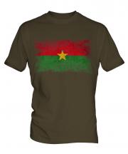 Burkina Faso Distressed Flag Mens T-Shirt