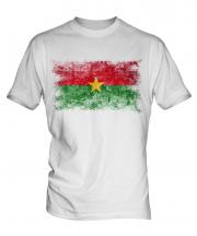 Burkina Faso Distressed Flag Mens T-Shirt