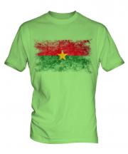 Burkina Faso Distressed Flag Mens T-Shirt