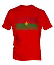 Burkina Faso Distressed Flag Mens T-Shirt