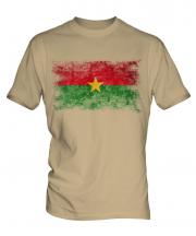 Burkina Faso Distressed Flag Mens T-Shirt