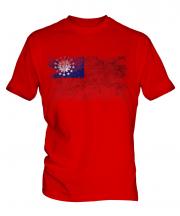 Burma Distressed Flag Mens T-Shirt