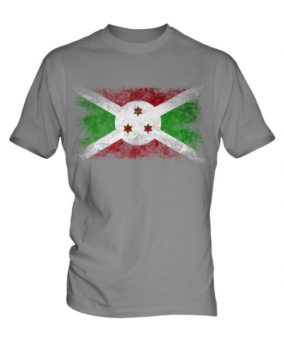 Burundi Distressed Flag Mens T-Shirt