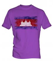 Cambodia Distressed Flag Mens T-Shirt