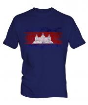 Cambodia Distressed Flag Mens T-Shirt